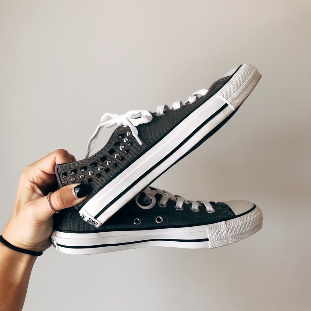 Brand new studded converse sneakers